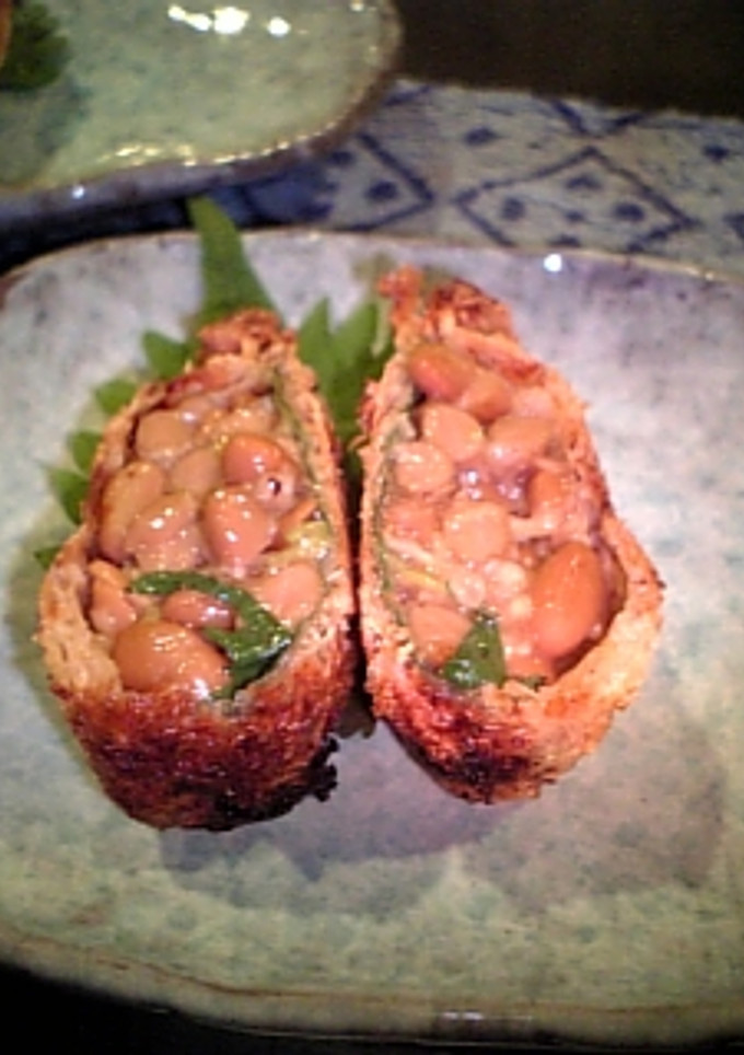 油揚げで納豆揚げ-レシピのメイン写真