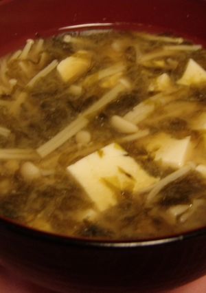 えのきとあおさの味噌汁-レシピのメイン写真