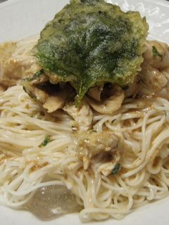 鶏ささみと揚げ大葉の素麺-レシピのメイン写真