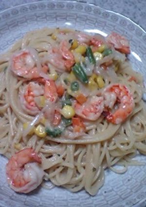 ■ちょ～～簡単！えびクリームパスタ♪-レシピのメイン写真