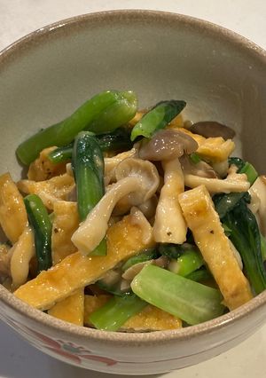 小松菜と油揚げの酢味噌あえ-レシピのメイン写真
