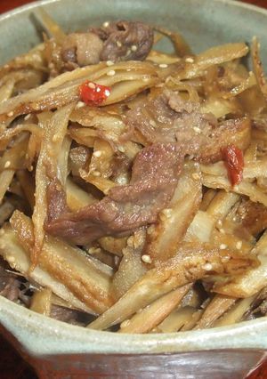 きんぴらごぼう with 牛肉-レシピのメイン写真