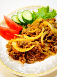 ✿牛肉と玉ねぎのカレーケチャップ炒め✿-レシピのメイン写真