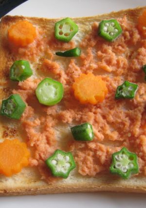 野菜もうまい鮭マヨトースト♪-レシピのメイン写真