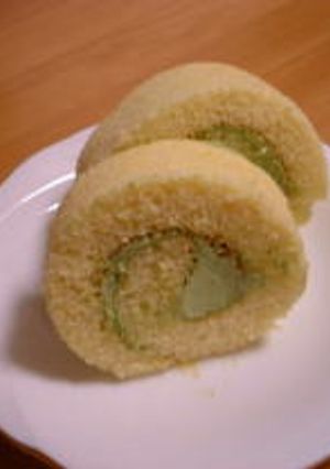 抹茶クリームのロールケーキ-レシピのメイン写真