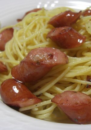 ○ウインナーと玉ねぎのペペロンチーノ○-レシピのメイン写真