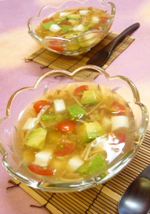 アボカドとなめ茸の煮こごり風-レシピのメイン写真