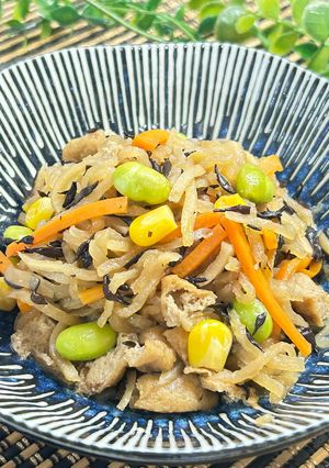 常備菜に最適!枝豆とコーンの具沢山切り干し大根-レシピのメイン写真