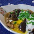 豚肉と茄子の煮物 とろ~り温泉卵のせ♪