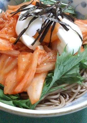 冷やしキムチそば-レシピのメイン写真