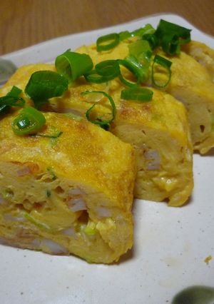 ちくわのだし巻き卵　ネギ入り-レシピのメイン写真