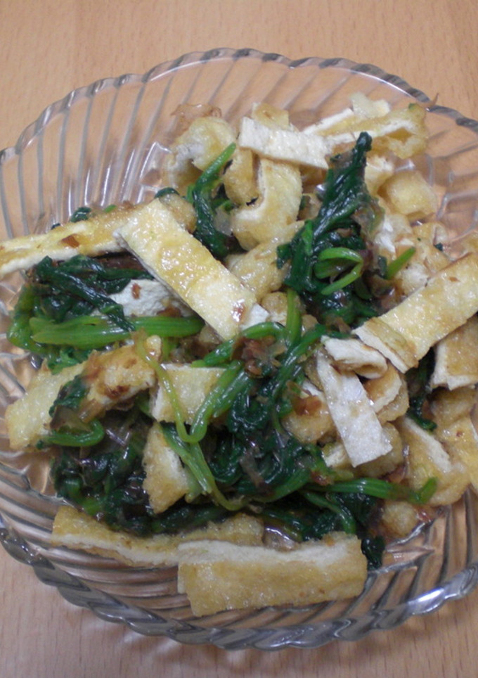 ほうれん草と油揚げの麺つゆ和えサラダ-レシピのメイン写真