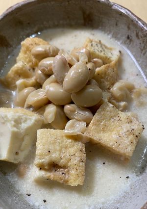 厚揚げと大豆の豆乳スープ-レシピのメイン写真