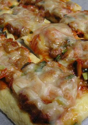 油揚げde納豆キムチーズピザ風-レシピのメイン写真