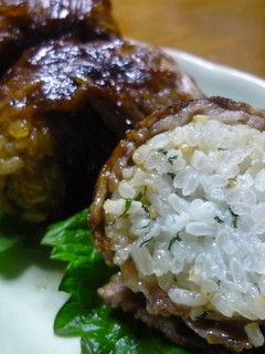 肉巻きおにぎり★牛肉編-レシピのメイン写真