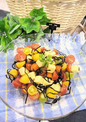 ミニトマトの塩昆布チーズ和え-レシピのメイン写真