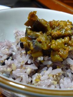 食欲そそる♫茄子と合い挽き肉のカレー炒め-レシピのメイン写真