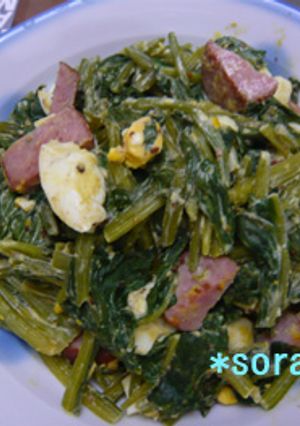 葉酸タップリ！ほうれん草と卵の炒め物！-レシピのメイン写真