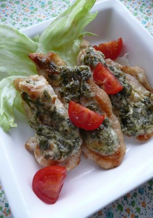 鶏ムネ肉のバジルマヨのっけ焼き♪-レシピのメイン写真
