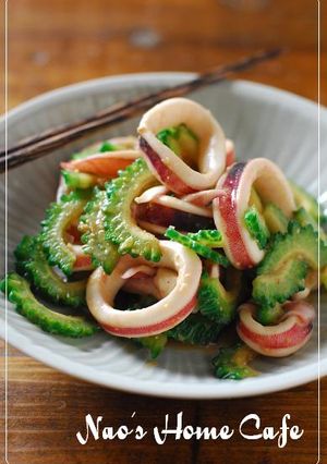 イカとゴーヤのかぼす味噌和え-レシピのメイン写真