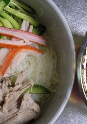 ビーフンで！！冷麺　☆簡単冷た美味し☆-レシピのメイン写真