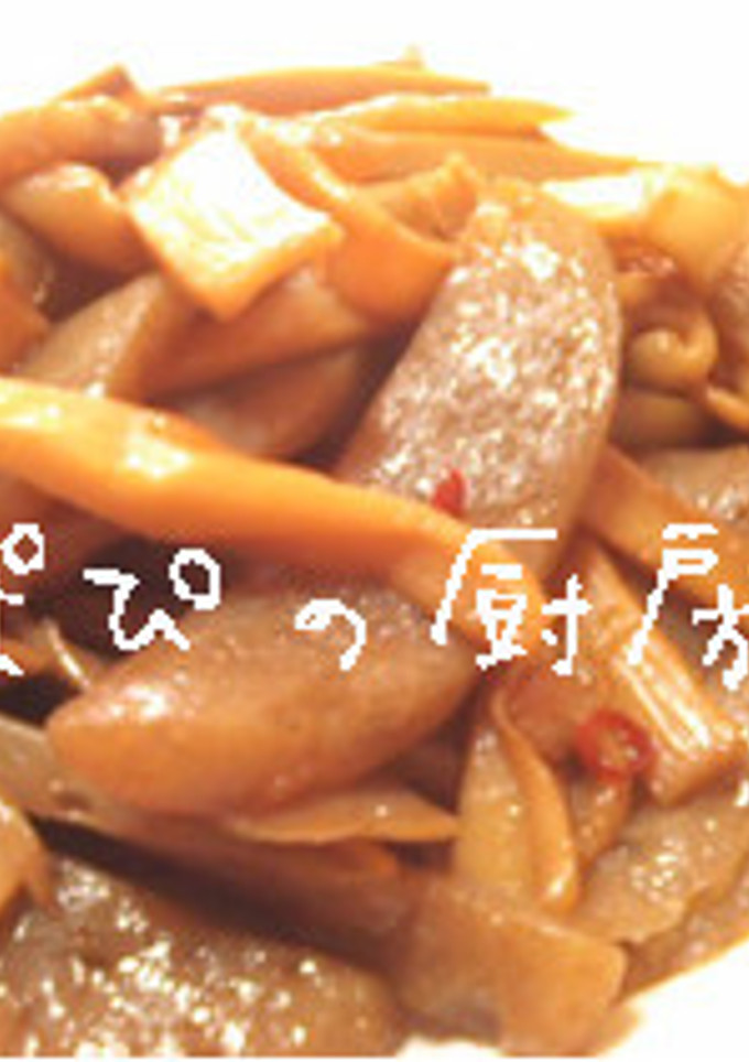 蒟蒻とメンマの甘辛炒め(@>∀<@)-レシピのメイン写真