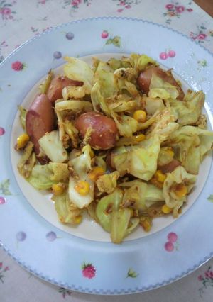 簡単☆カレー風味のキャベツ炒め☆-レシピのメイン写真