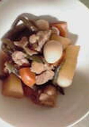 簡単♪鶏肉とゆで卵の味噌煮-レシピのメイン写真