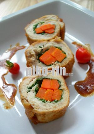 ●くるくる・・・人参チキンロール●-レシピのメイン写真