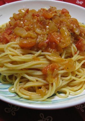 チーズ入り、トマトソーススパゲッティ-レシピのメイン写真