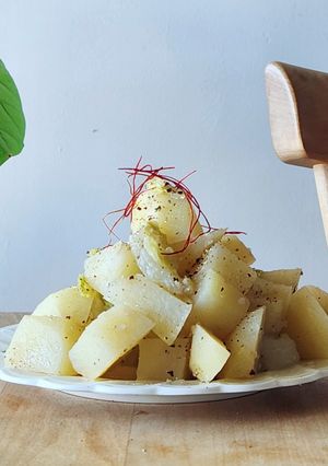 白菜とジャガイモ欧州アンチョビガリバター-レシピのメイン写真