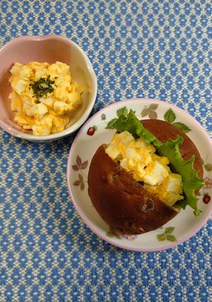 胡桃ロールで可愛い♪卵とレタスのサンドイッチ✨-レシピのメイン写真