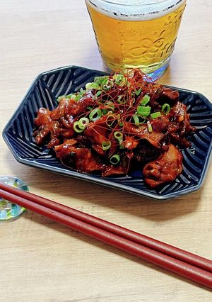 砂肝のピリ辛味噌炒め-レシピのメイン写真