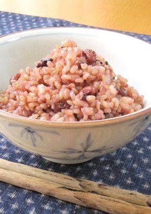 ∮ お赤飯風♬♪うちの玄米ご飯 ∮-レシピのメイン写真