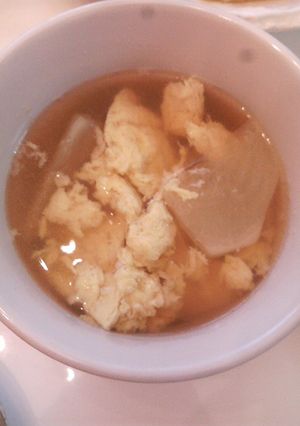 かぶとチーズ風味の卵のスープ-レシピのメイン写真