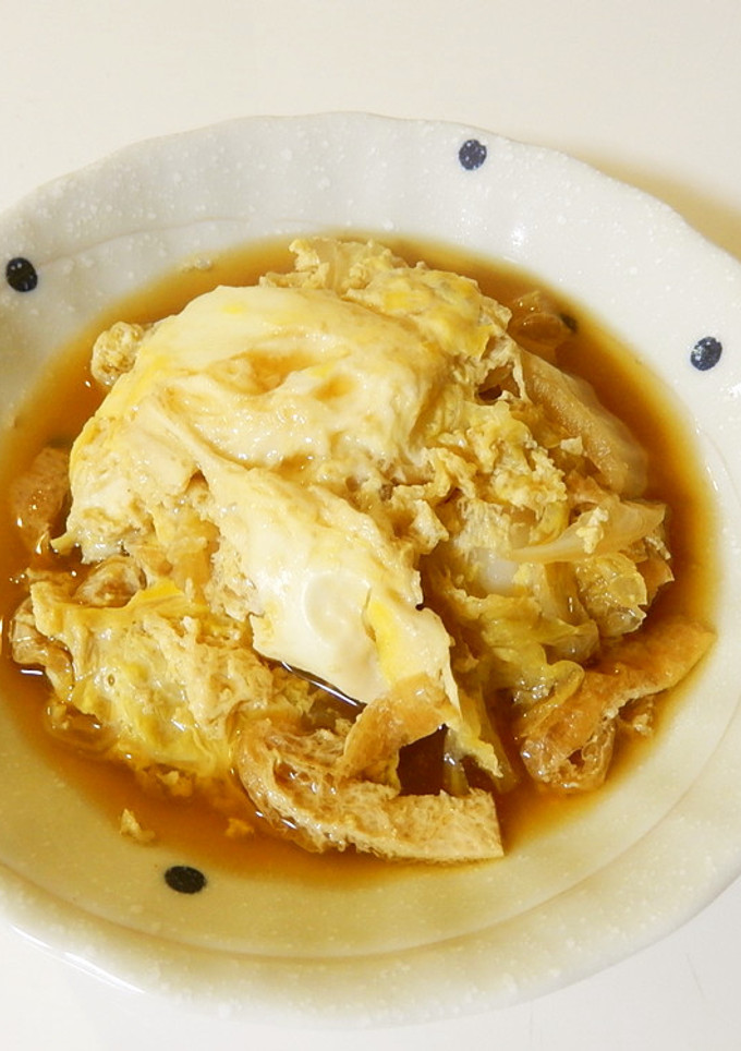 白菜の煮浸し風卵とじ-レシピのメイン写真