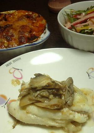 平目の白ワイン風味きのこ添え-レシピのメイン写真