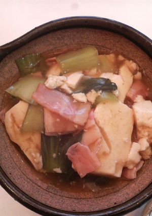 豆腐とベーコン、菜っ葉の柔らか煮-レシピのメイン写真