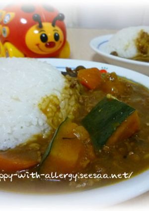 夏野菜・きのこ・ひき肉のまろやか♪カレー-レシピのメイン写真