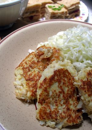 焼きさけあらほぐし=豆腐ハンバーグ-レシピのメイン写真