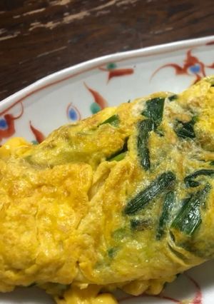 ニラ入り卵焼き・オムレツ風-レシピのメイン写真