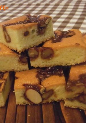 ｶﾗﾒﾙｸﾘｰﾑとﾅｯﾂのｹｰｷ*-レシピのメイン写真
