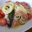 ミニトマトと生ハムの冷製パスタ