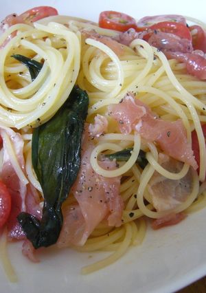 ミニトマトと生ハムの冷製パスタ-レシピのメイン写真