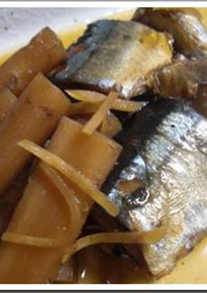 さんまとごぼうの生姜煮@圧力鍋-レシピのメイン写真
