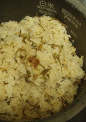 うなぎ+めかぶ炊込飯～少量のうなぎでOK-レシピのメイン写真