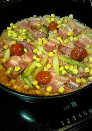 トマトジュースでパエリア風ごはん-レシピのメイン写真