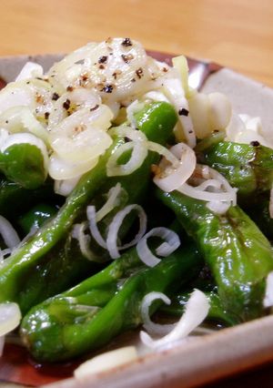 乗せたらジュジュッ♪ねぎ塩ししとう-レシピのメイン写真