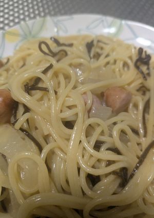 塩昆布とワサビのパスタ-レシピのメイン写真