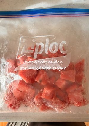 冷凍スイカ食べきれなかったらぜひ！-レシピのメイン写真